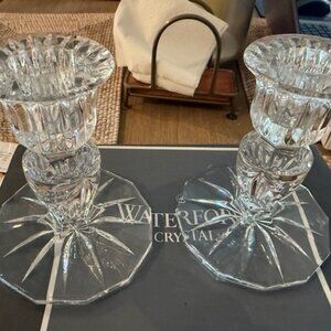 Waterford Crystal short candle stick holders